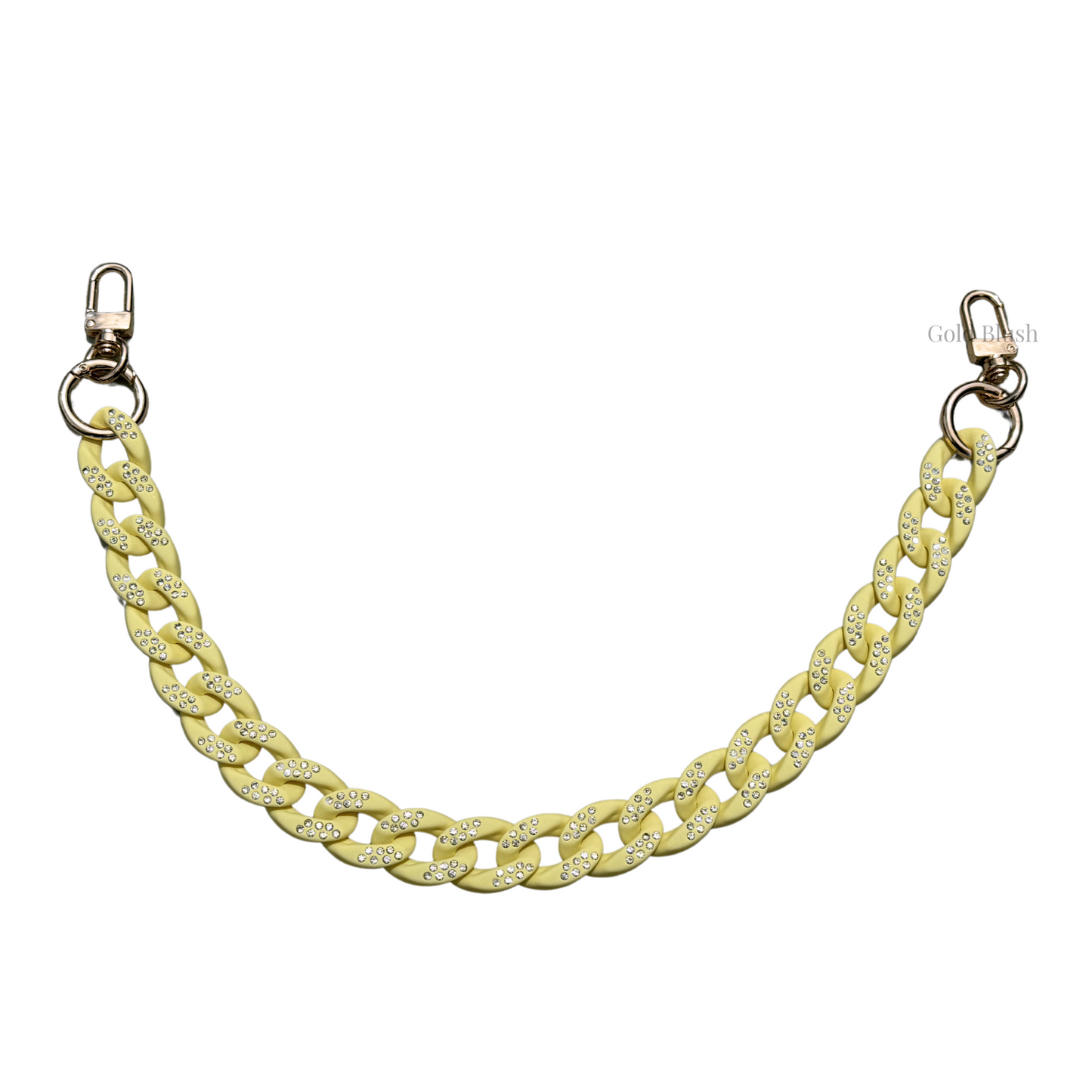 Gold Blush Crystal Luxe Bag Chain- Matte Pastel Acrylic Mini Bag Chain Decor or Replacement Strap for Purses, Handbags