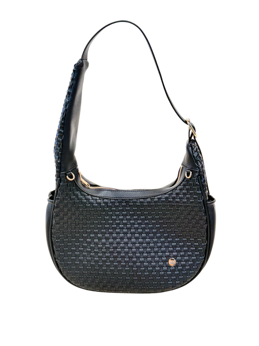 Gold Blush® Woven Everyday Shoulder Bag – Vegan Leather Adjustable Strap Tote