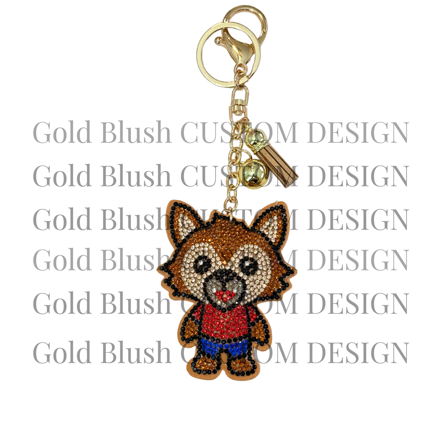 Seasonal Bling Bag Charm with Keychain, Fashion Accessory for Keys, Purse, Backpack decor keychain bag