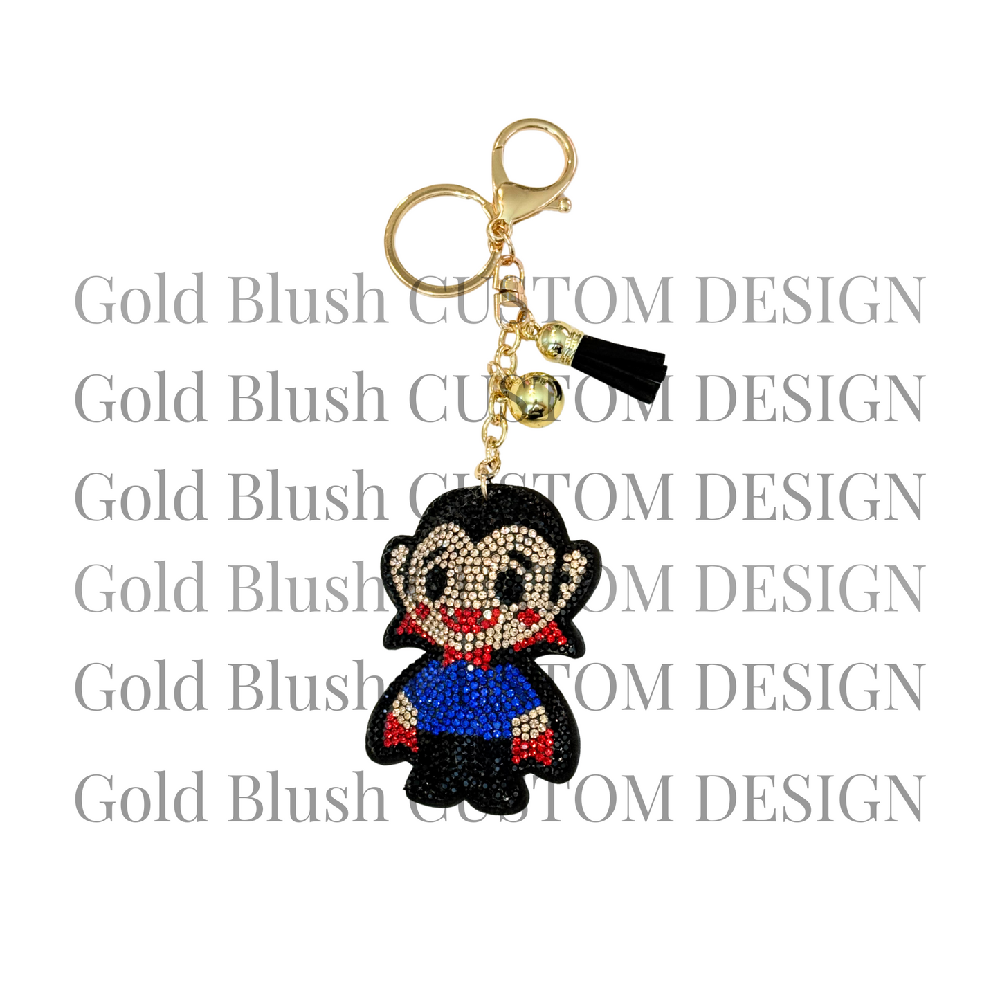 Seasonal Bling Bag Charm with Keychain, Fashion Accessory for Keys, Purse, Backpack decor keychain bag