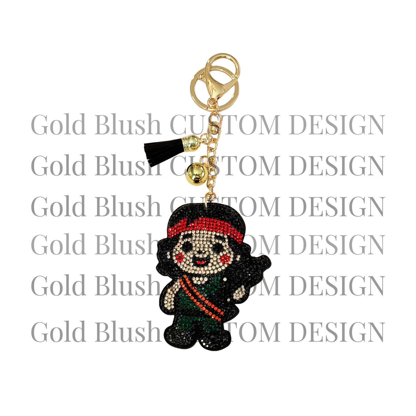 Seasonal Bling Bag Charm with Keychain, Fashion Accessory for Keys, Purse, Backpack decor keychain bag