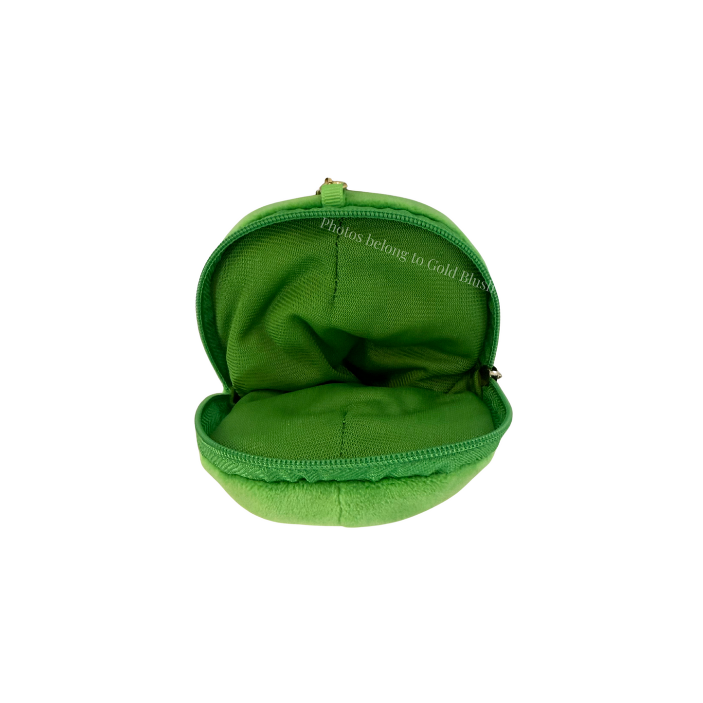 Gold Blush Plush Mini Coin Pouch – Clip-On Ghost & Alien Bag Charm