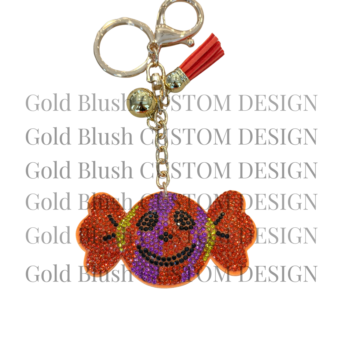 Seasonal Bling Bag Charm with Keychain, Fashion Accessory for Keys, Purse, Backpack decor keychain bag