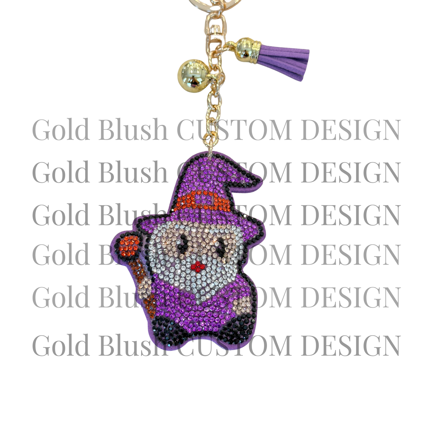 Seasonal Bling Bag Charm with Keychain, Fashion Accessory for Keys, Purse, Backpack decor keychain bag