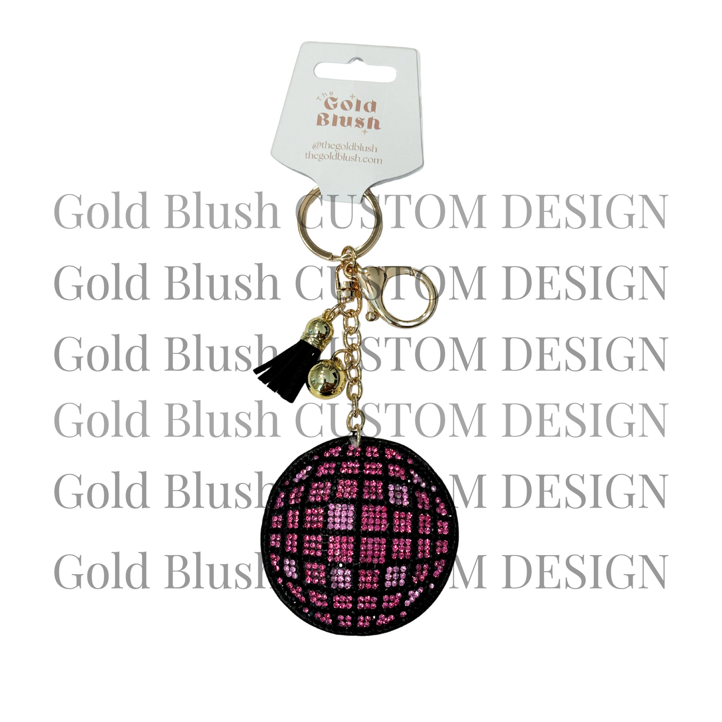 Seasonal Bling Bag Charm with Keychain, Fashion Accessory for Keys, Purse, Backpack decor keychain bag