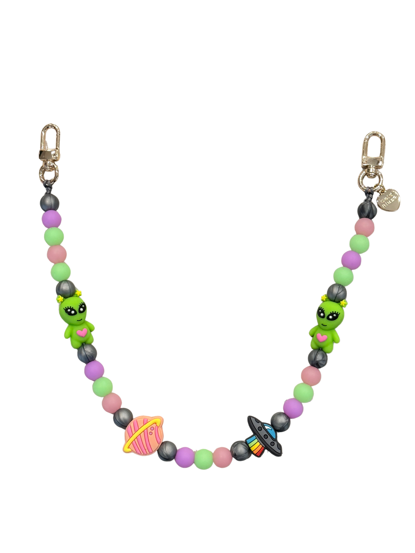 Gold Blush Silicone Bag Chain – Silicone Beaded Bag Chain