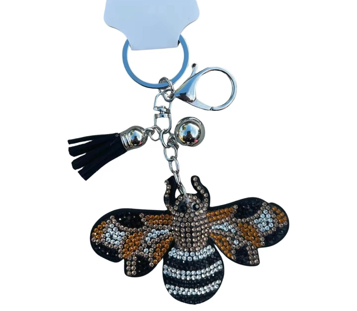 Bling Bag Charm with Keychain, Fashion Accessory for Keys, Purse, Backpack decor keychain bag
