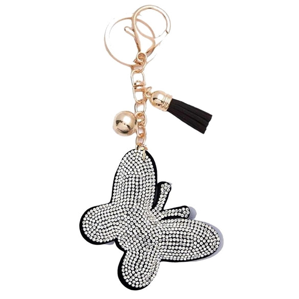 Bling Bag Charm with Keychain, Fashion Accessory for Keys, Purse, Backpack decor keychain bag