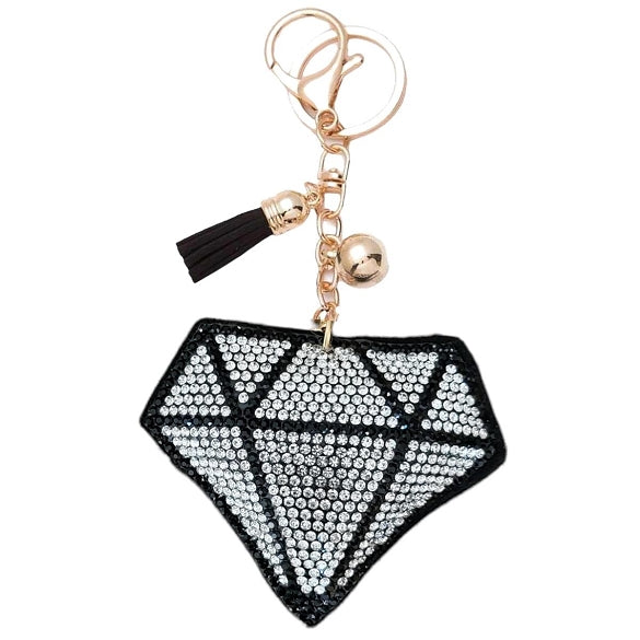 Bling Bag Charm with Keychain, Fashion Accessory for Keys, Purse, Backpack decor keychain bag