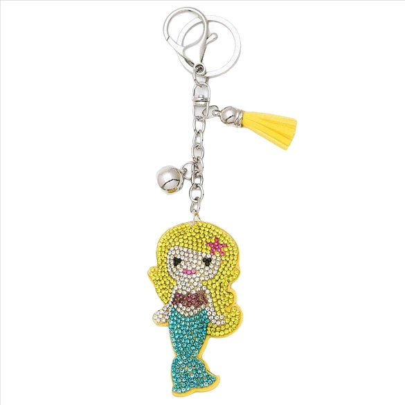 Bling Bag Charm with Keychain, Fashion Accessory for Keys, Purse, Backpack decor keychain bag