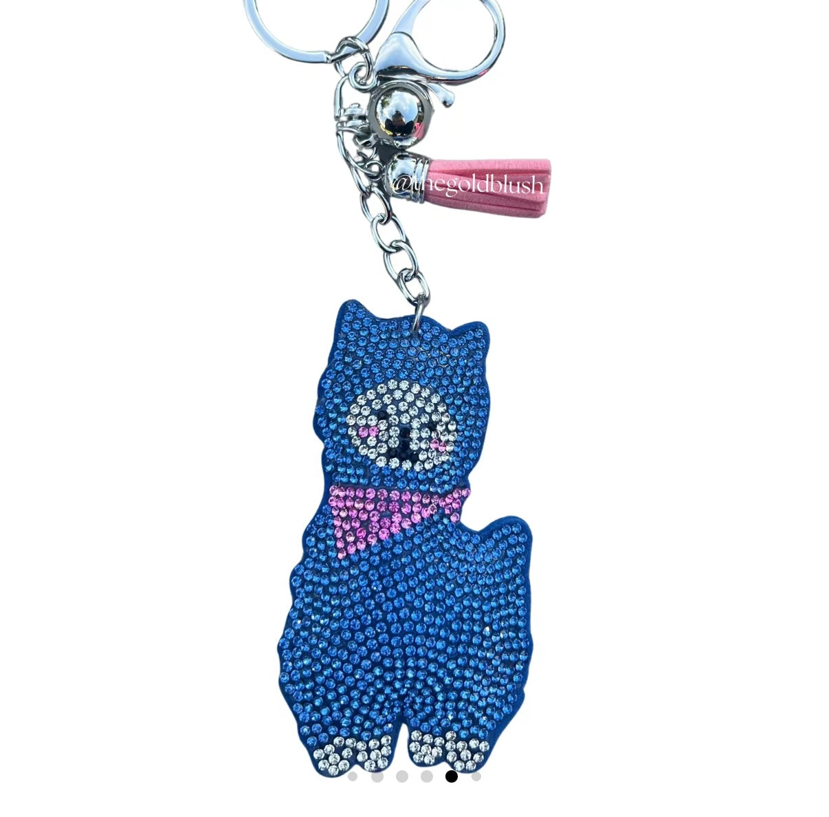 Bling Bag Charm with Keychain, Fashion Accessory for Keys, Purse, Backpack decor keychain bag
