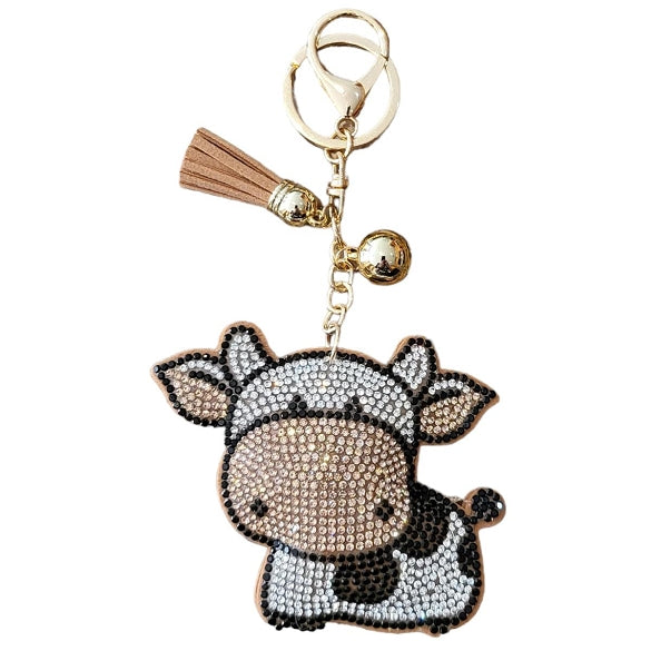 Bling Bag Charm with Keychain, Fashion Accessory for Keys, Purse, Backpack decor keychain bag
