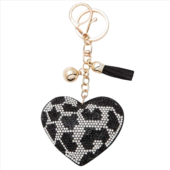 Bling Bag Charm with Keychain, Fashion Accessory for Keys, Purse, Backpack decor keychain bag