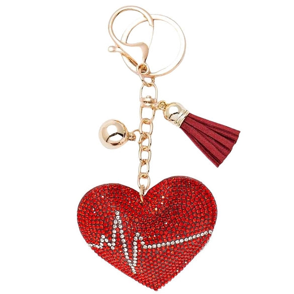 Bling Bag Charm with Keychain, Fashion Accessory for Keys, Purse, Backpack decor keychain bag
