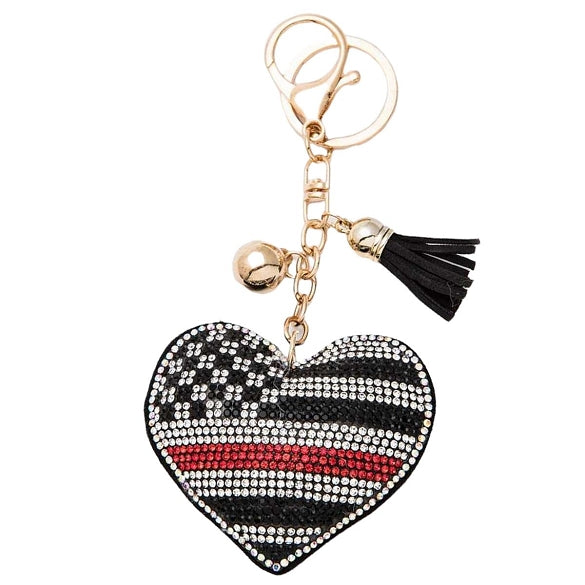 Bling Bag Charm with Keychain, Fashion Accessory for Keys, Purse, Backpack decor keychain bag