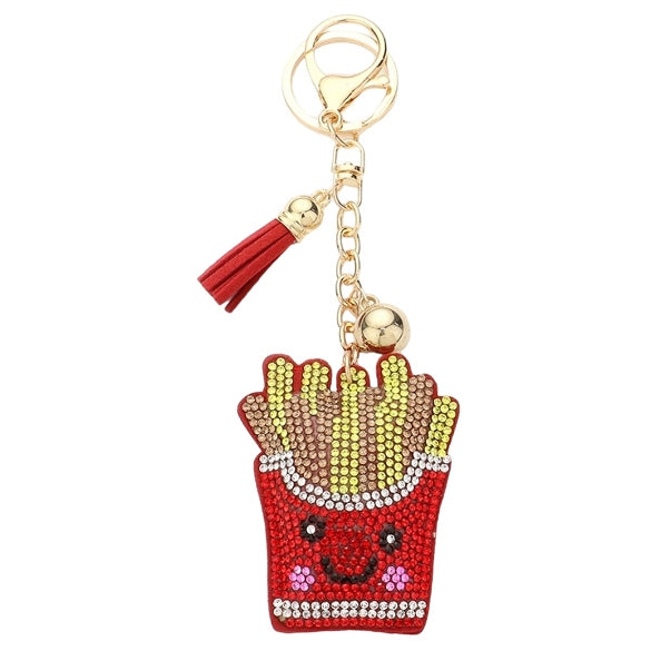 Bling Bag Charm with Keychain, Fashion Accessory for Keys, Purse, Backpack decor keychain bag