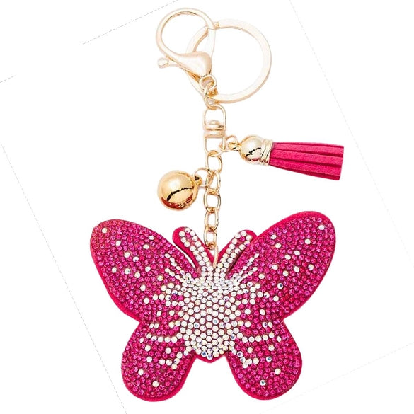 Bling Bag Charm with Keychain, Fashion Accessory for Keys, Purse, Backpack decor keychain bag