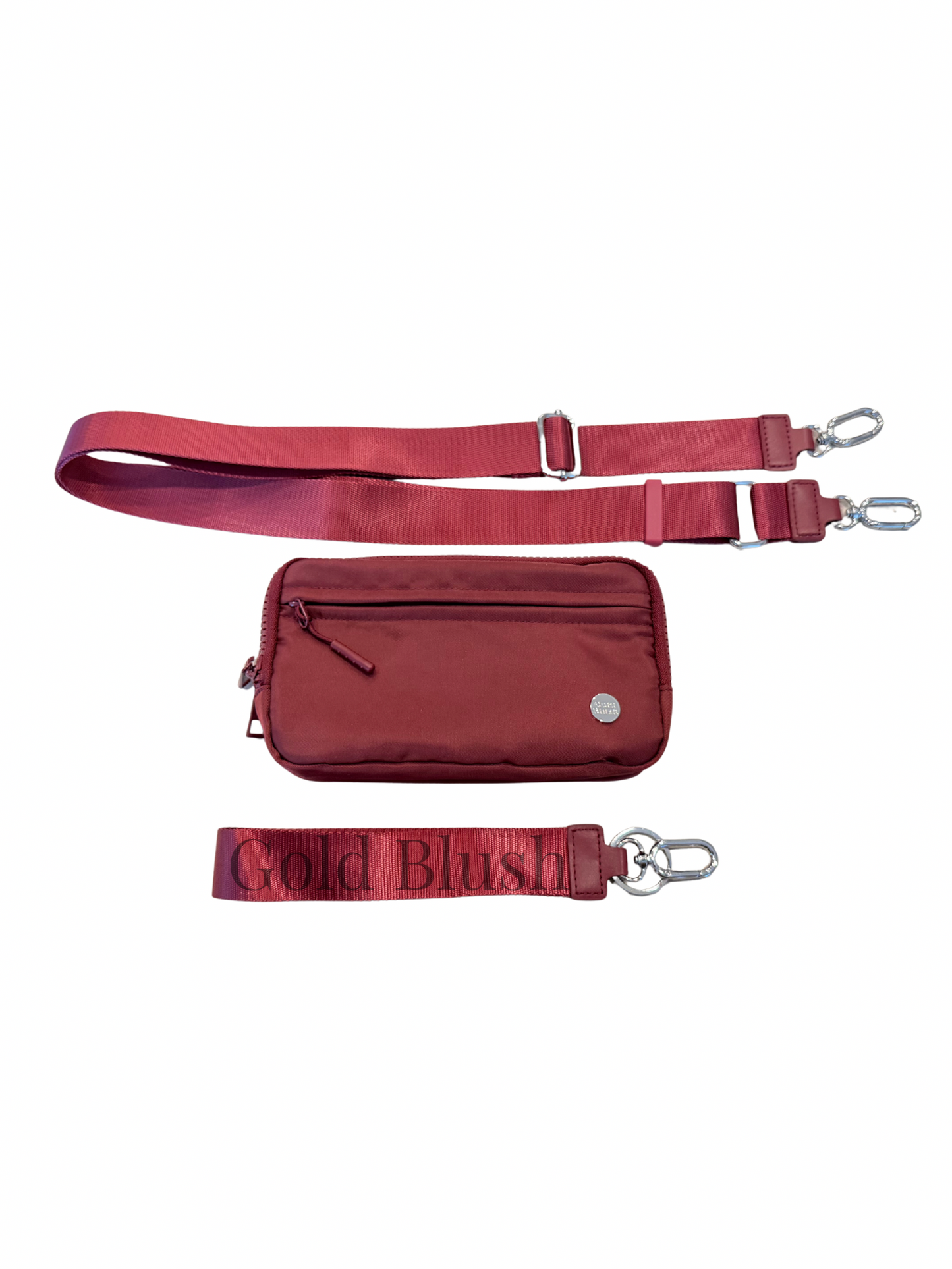 Gold Blush DualMode 2 in 1 Wallet RFID Protected– Nylon Wristlet & Crossbody Bag for Women, Fits Most Smartphones, Stylish & Versatile