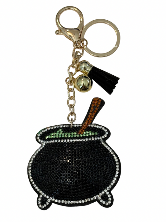 Gold Blush® Seasonal Bling Bag Charm with Keychain, Fashion Accessory for Keys, Purse, Backpack decor keychain bag