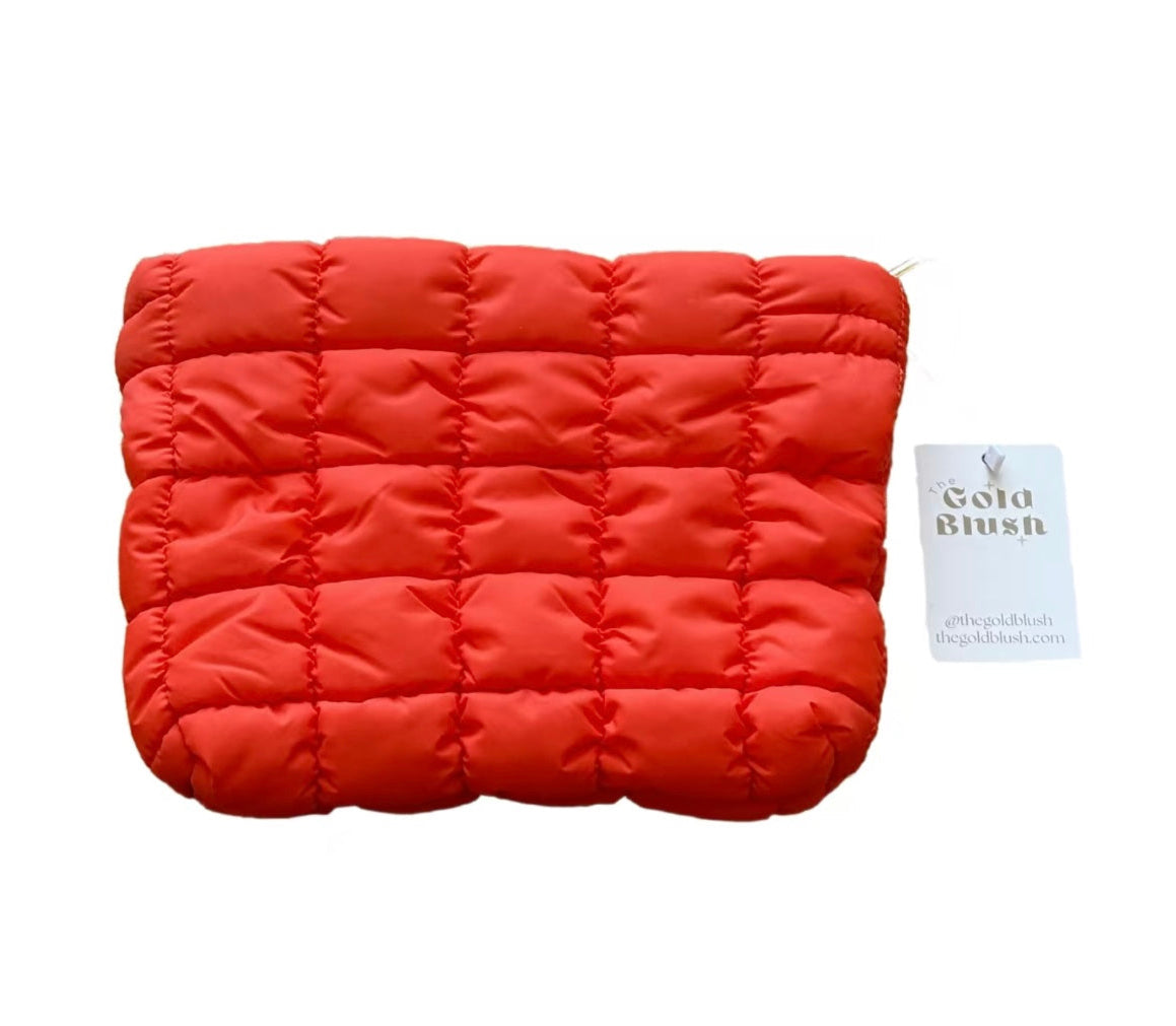 Nylon Puffer Pouch - Cosmetic Bag, Organizer for Tech and More travel makeup