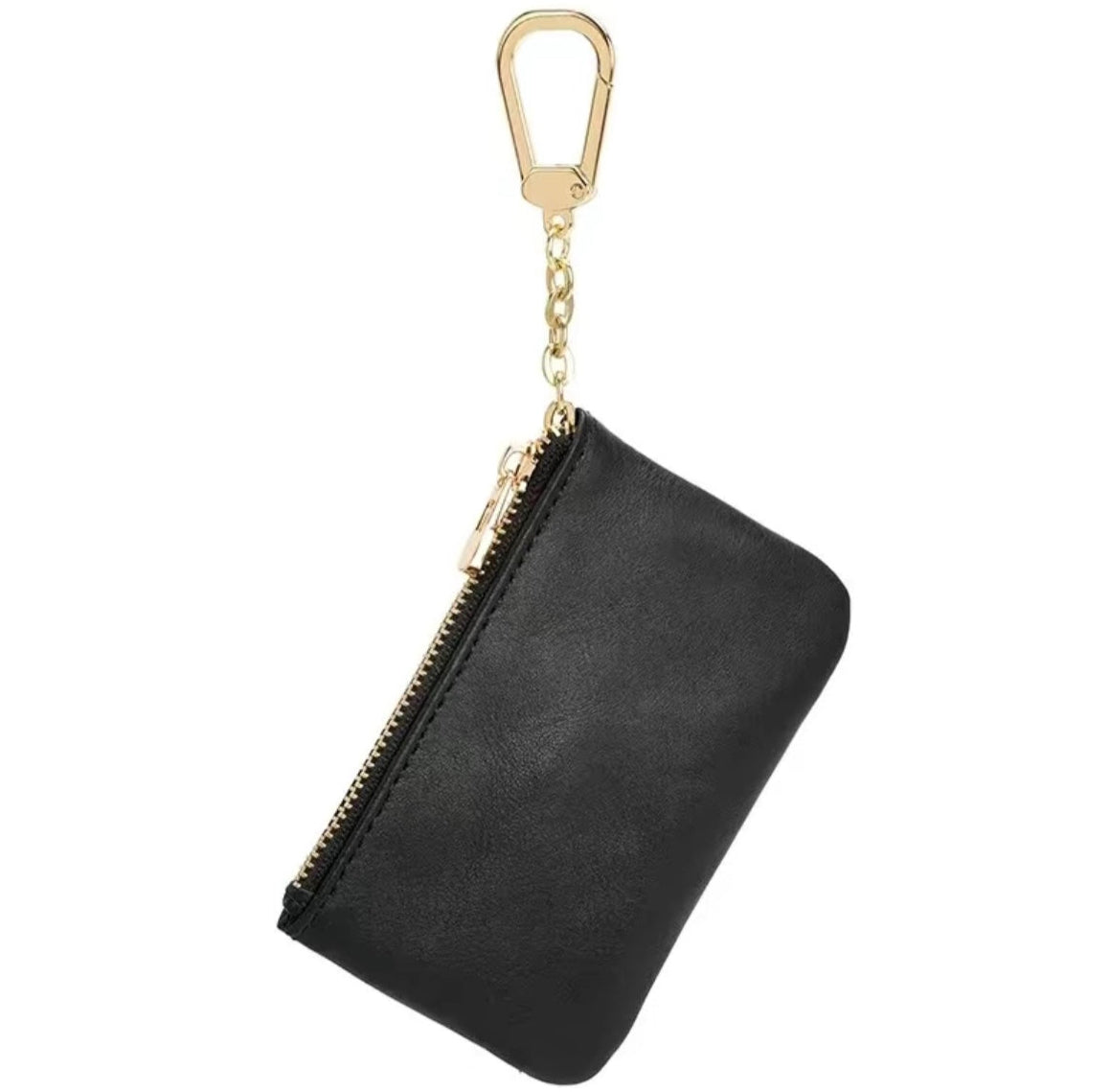 Genuine Leather Coin Pouch with Clip, Gold Tone Hardware-Available in 3 Colors purse wallets women