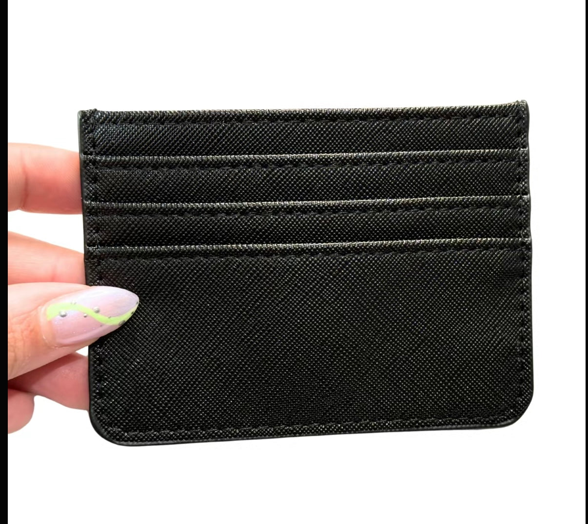 Gold Blush Chic Vegan Leather Slim Card Holder- 4.5" x 3.5", Smooth Minimalist Design, 3 Card Slots, Open-top
