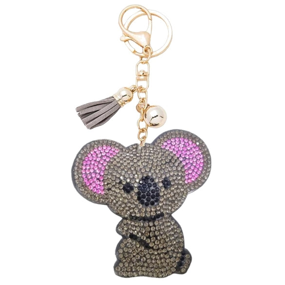 Bling Bag Charm with Keychain, Fashion Accessory for Keys, Purse, Backpack decor keychain bag
