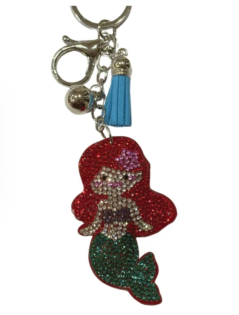 Bling Bag Charm with Keychain, Fashion Accessory for Keys, Purse, Backpack decor keychain bag