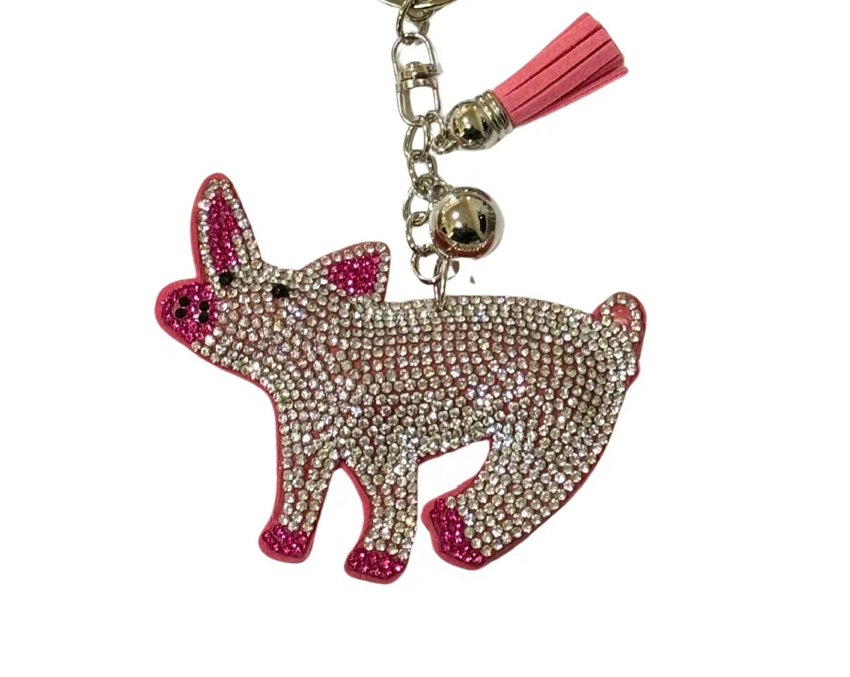 Bling Bag Charm with Keychain, Fashion Accessory for Keys, Purse, Backpack decor keychain bag