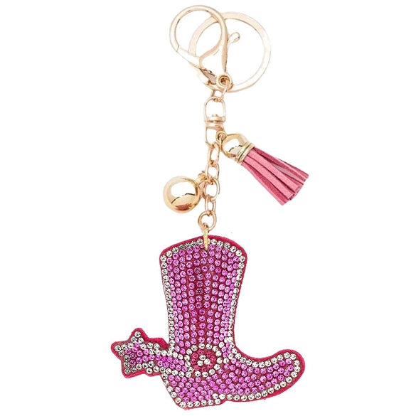 Bling Bag Charm with Keychain, Fashion Accessory for Keys, Purse, Backpack decor keychain bag