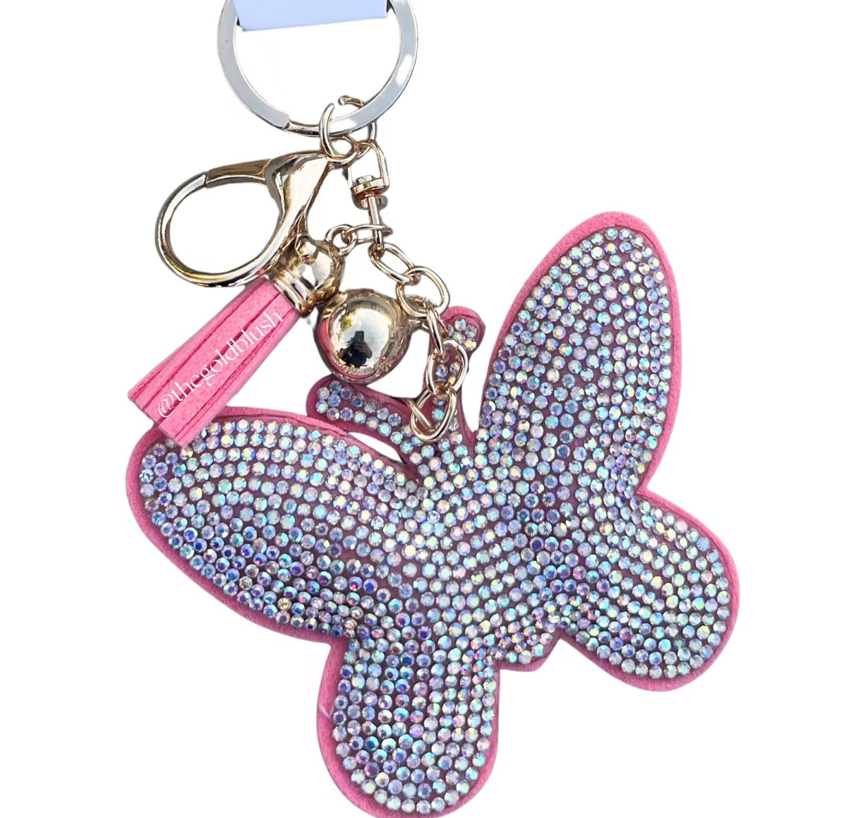 Bling Bag Charm with Keychain, Fashion Accessory for Keys, Purse, Backpack decor keychain bag