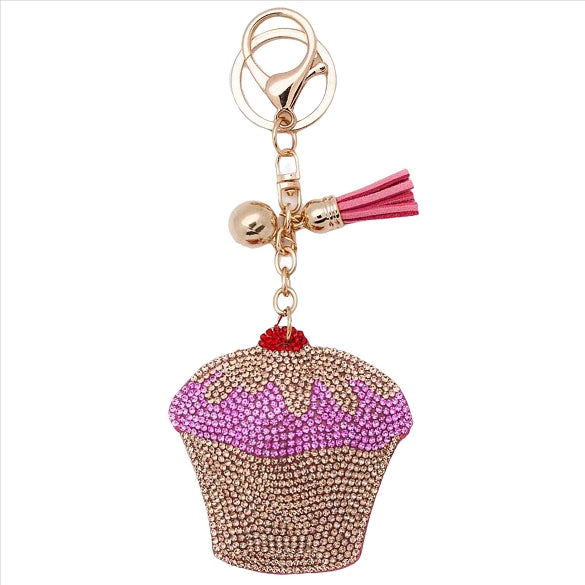 Bling Bag Charm with Keychain, Fashion Accessory for Keys, Purse, Backpack decor keychain bag