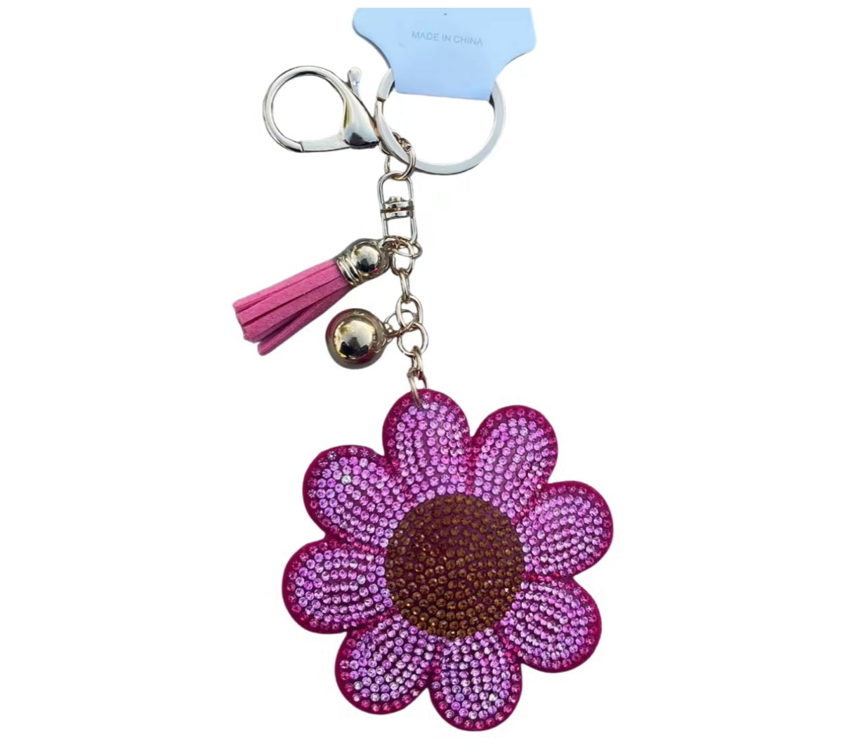 Bling Bag Charm with Keychain, Fashion Accessory for Keys, Purse, Backpack decor keychain bag