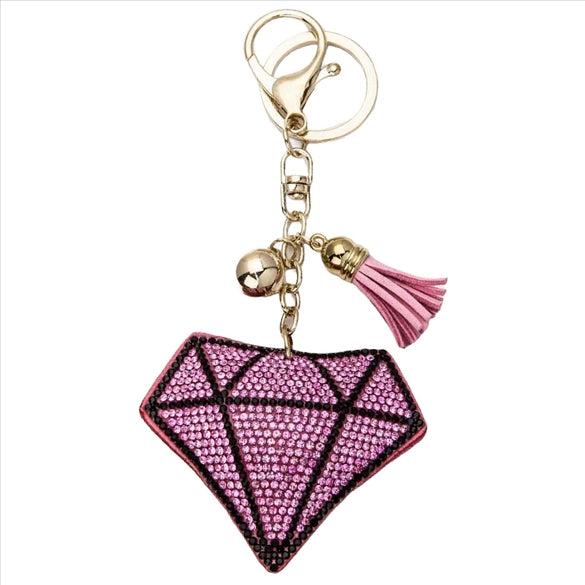 Bling Bag Charm with Keychain, Fashion Accessory for Keys, Purse, Backpack decor keychain bag
