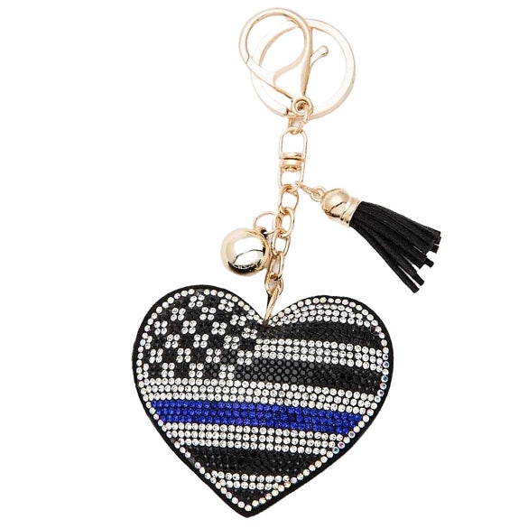 Bling Bag Charm with Keychain, Fashion Accessory for Keys, Purse, Backpack decor keychain bag