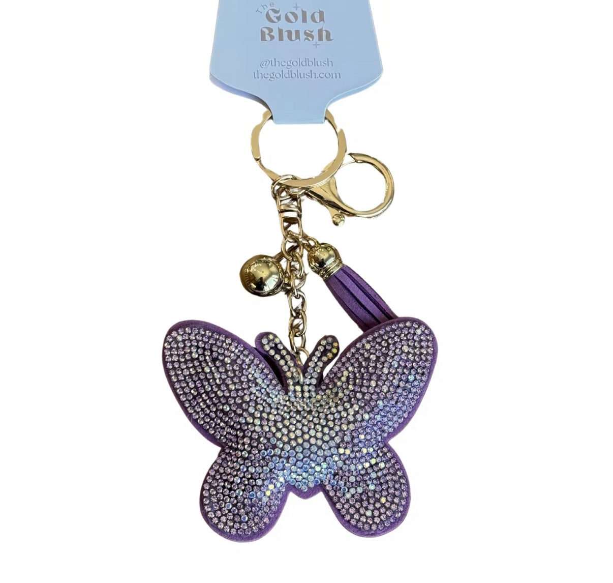 Bling Bag Charm with Keychain, Fashion Accessory for Keys, Purse, Backpack decor keychain bag