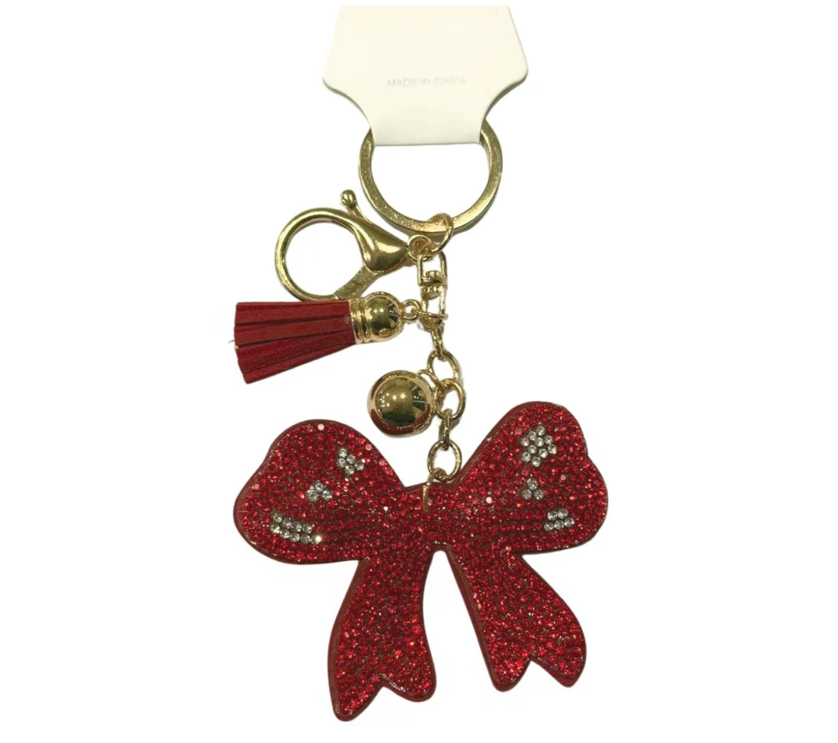 Bling Bag Charm with Keychain, Fashion Accessory for Keys, Purse, Backpack decor keychain bag