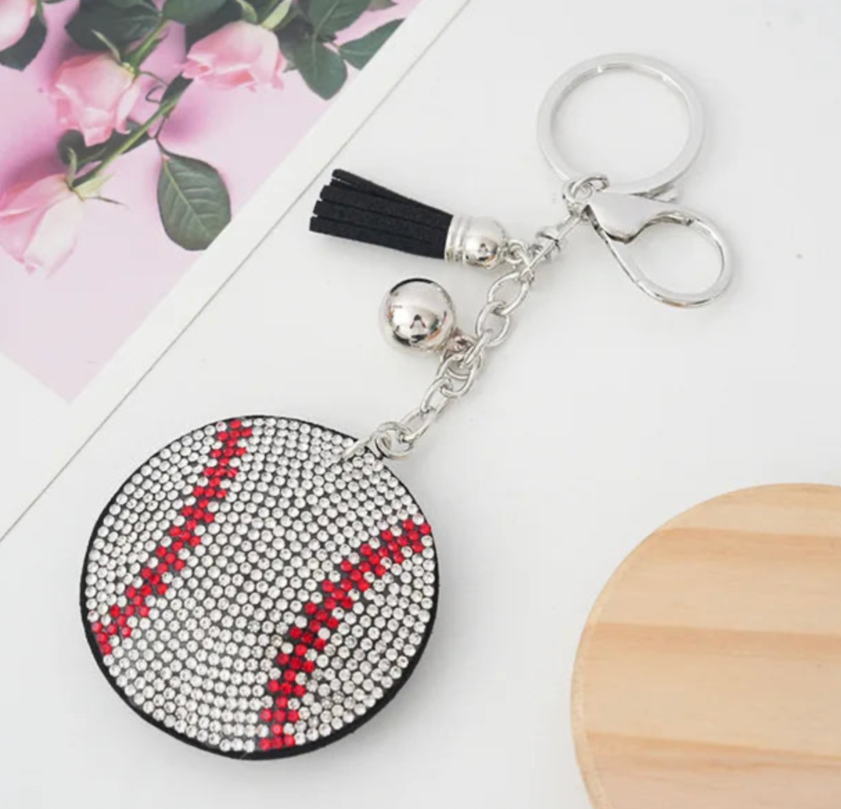 Bling Bag Charm with Keychain, Fashion Accessory for Keys, Purse, Backpack decor keychain bag
