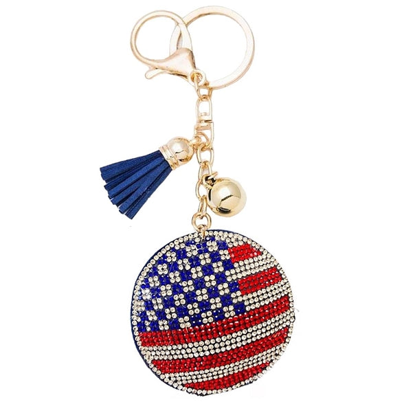 Seasonal Bling Bag Charm with Keychain, Fashion Accessory for Keys, Purse, Backpack decor keychain bag