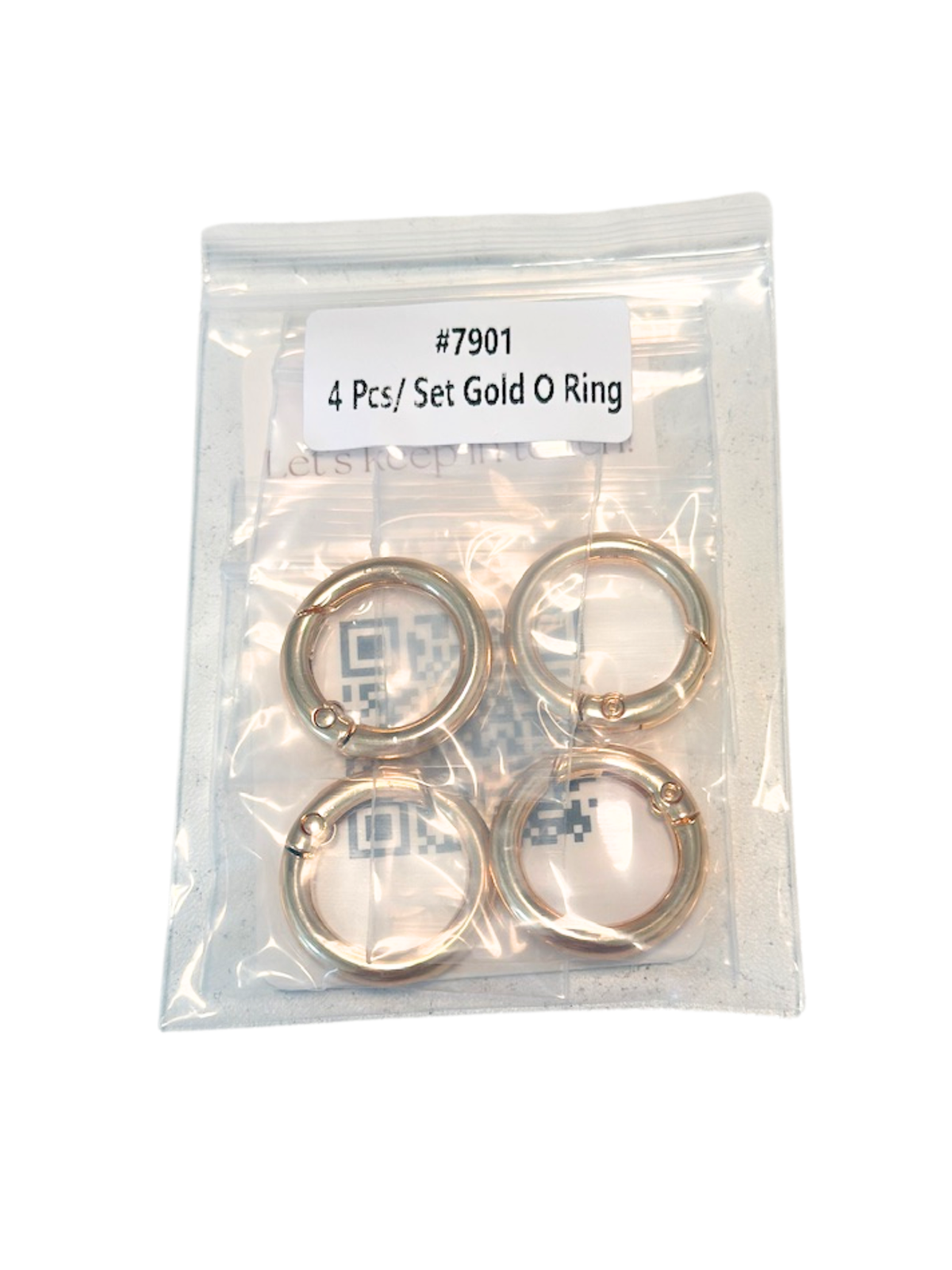 Gold-Tone O-Ring Chain Connector Set – 4 Pack, Phone Chain to Bag Chain Adapter