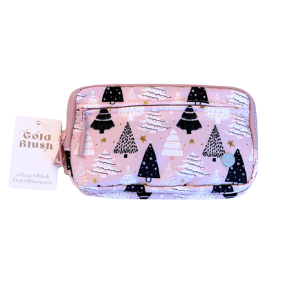 Gold Blush DualMode 2 in 1 Wallet RFID Protected– Nylon Wristlet & Crossbody Bag for Women, Fits Most Smartphones, Stylish & Versatile