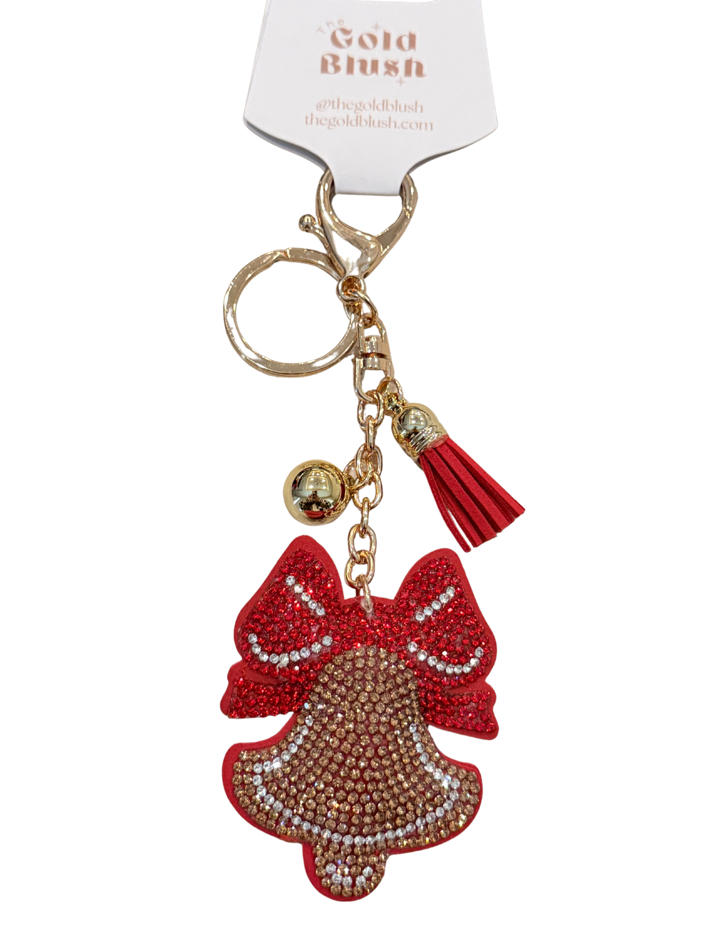 Seasonal Bling Bag Charm with Keychain, Fashion Accessory for Keys, Purse, Backpack decor keychain bag