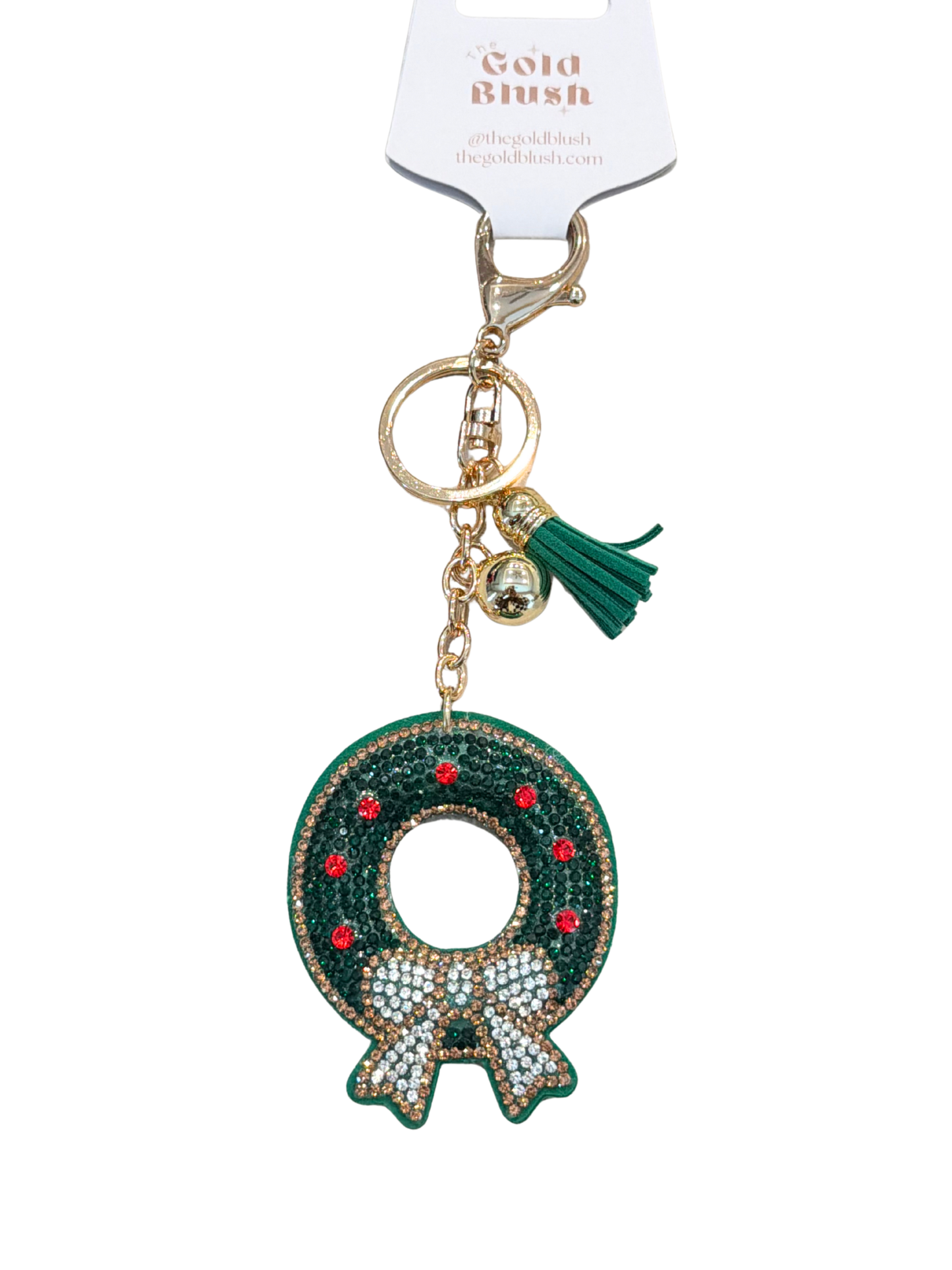 Seasonal Bling Bag Charm with Keychain, Fashion Accessory for Keys, Purse, Backpack decor keychain bag