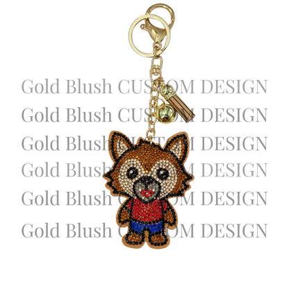 Seasonal Bling Bag Charm with Keychain, Fashion Accessory for Keys, Purse, Backpack decor keychain bag