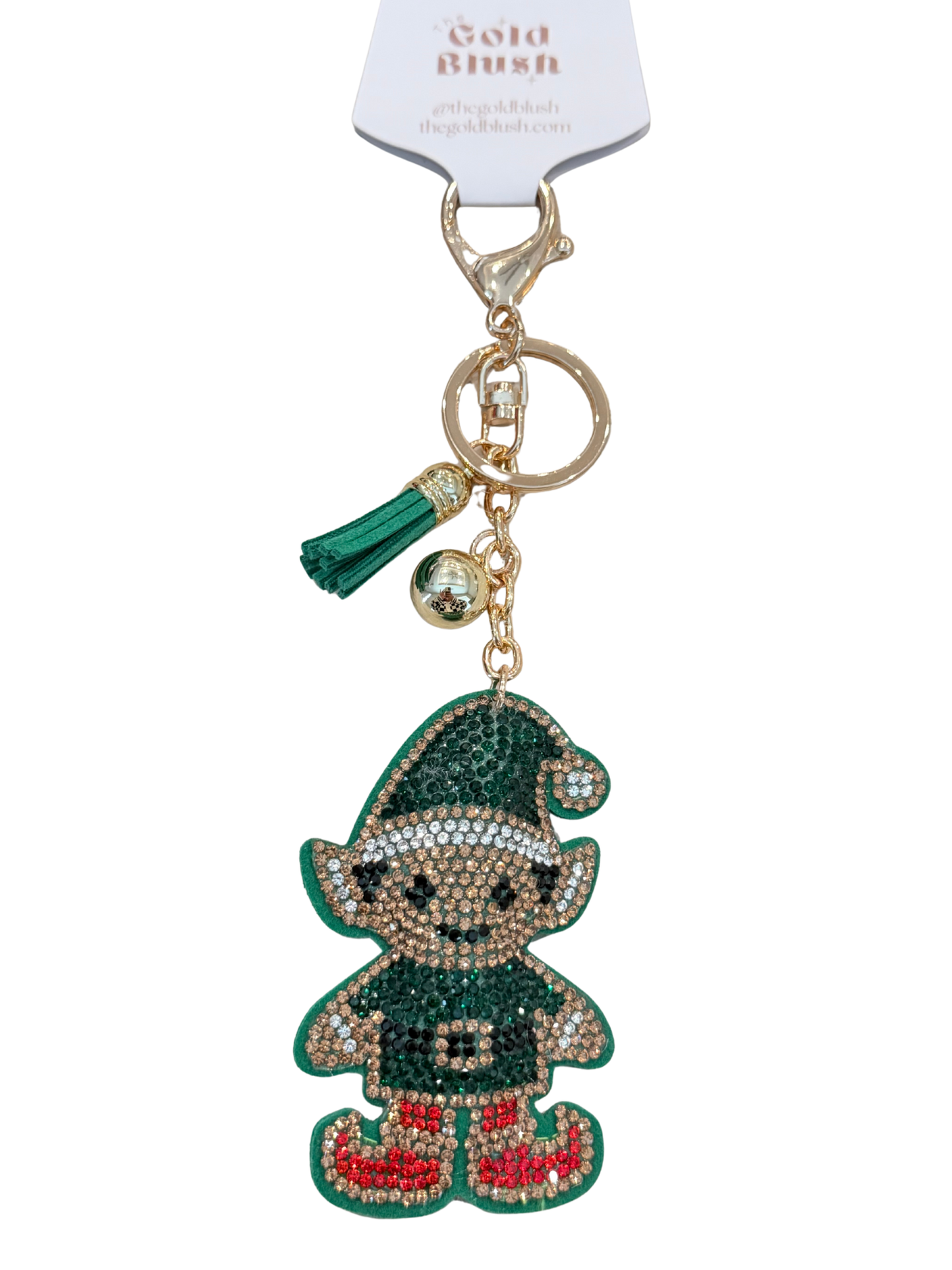 Seasonal Bling Bag Charm with Keychain, Fashion Accessory for Keys, Purse, Backpack decor keychain bag