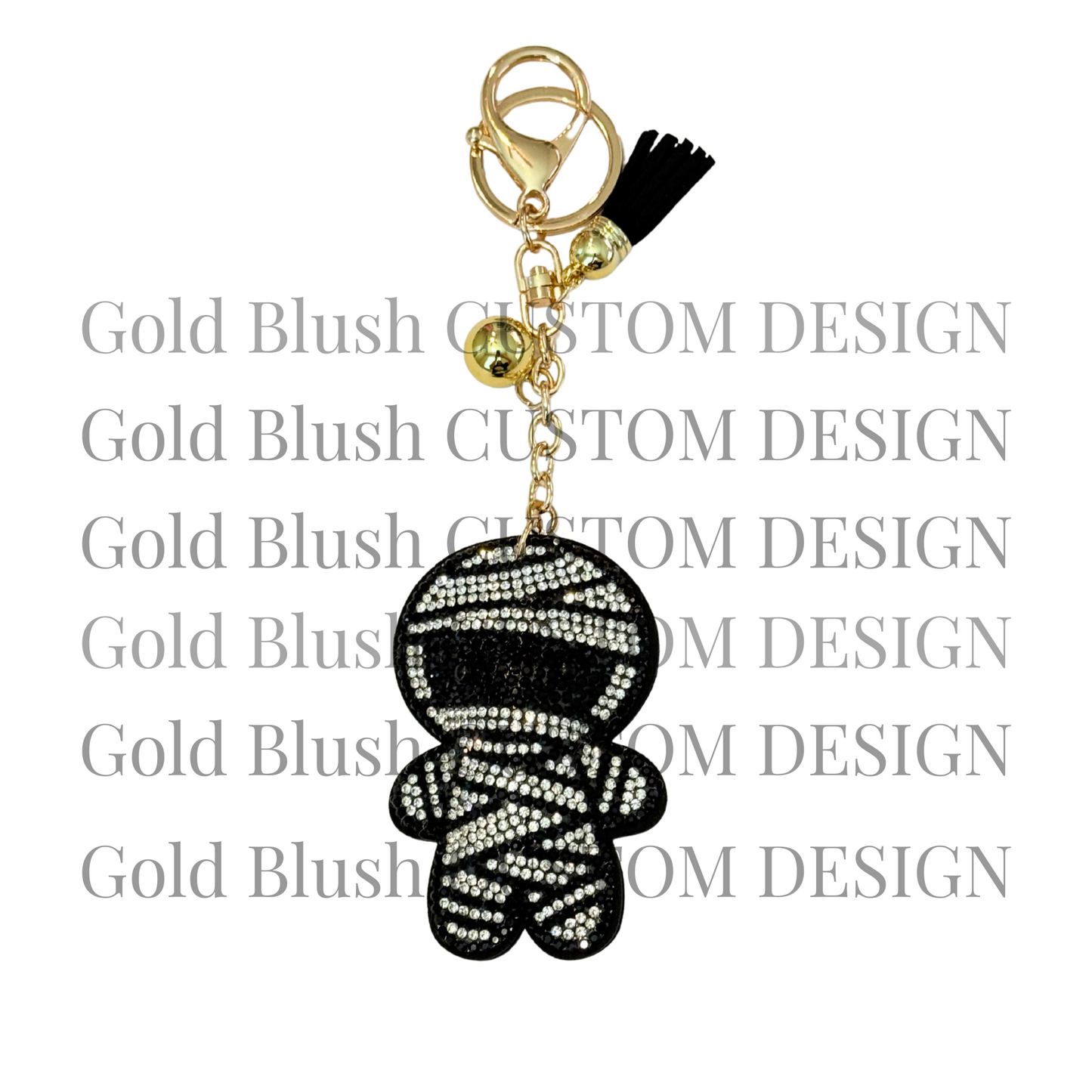 Seasonal Bling Bag Charm with Keychain, Fashion Accessory for Keys, Purse, Backpack decor keychain bag