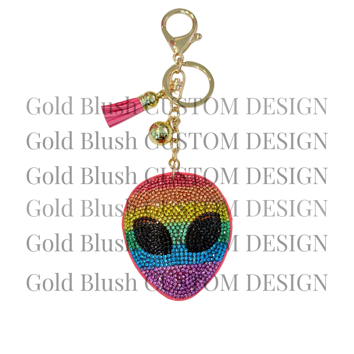 Bling Pets & Creatures Bag Charm with Keychain, Fasion Accessory for Keys, Purse, Backpack