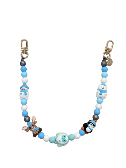 Gold Blush Silicone Bag Chain – Silicone Beaded Bag Chain