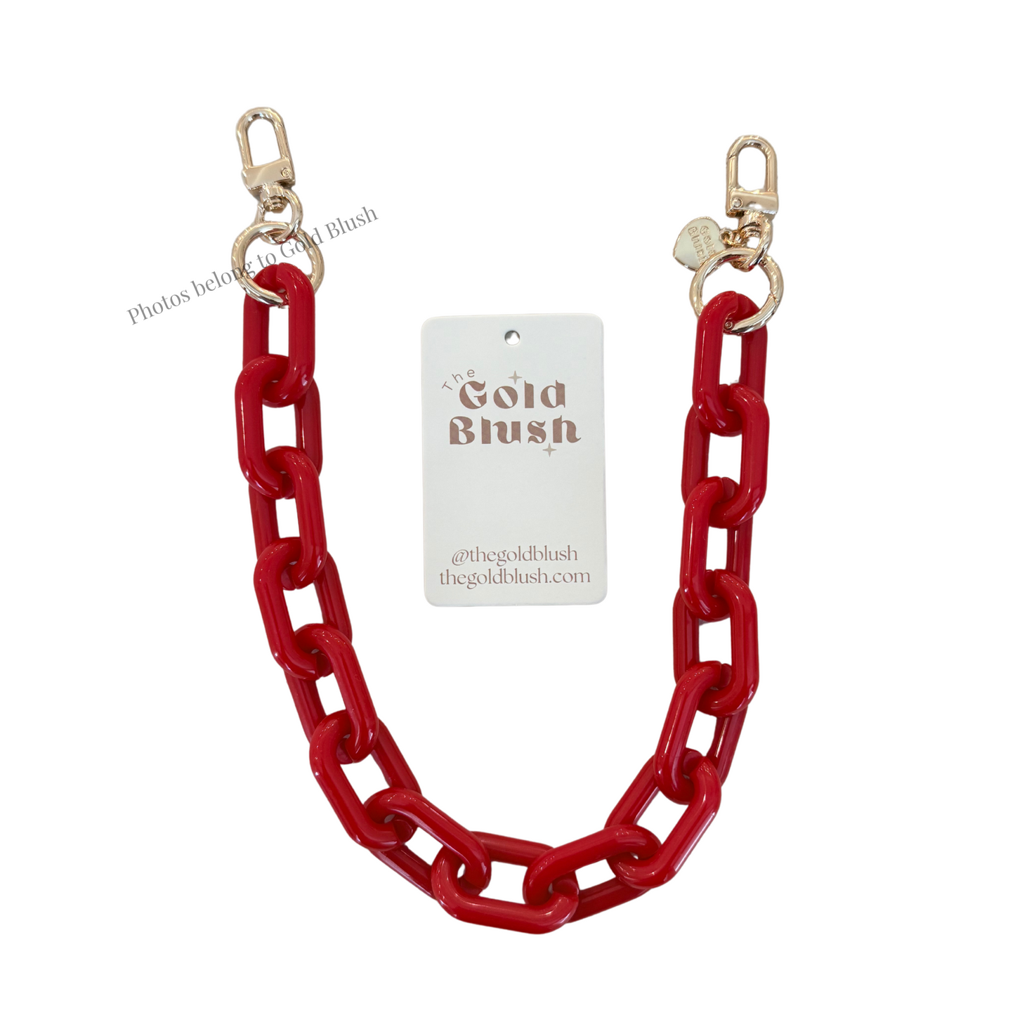 Gold Blush PopLinks – Chunky Acrylic Bag Chain for Purses, Handbags & Crossbodies (Decor or Handle)