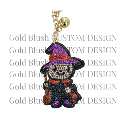 Seasonal Bling Bag Charm with Keychain, Fashion Accessory for Keys, Purse, Backpack decor keychain bag